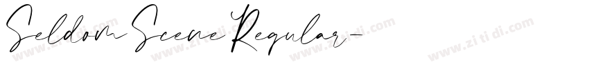 Seldom Scene Regular字体转换